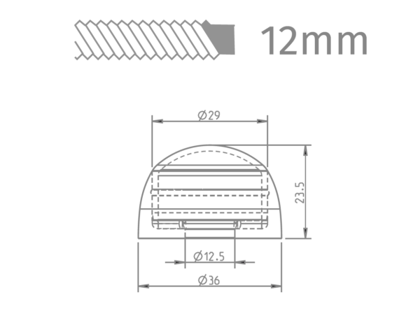 12mm csavar rajz és méret