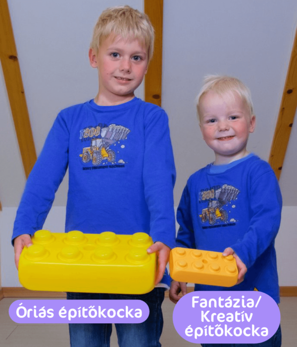 óriás fantázia építőkocka gyerekekkel