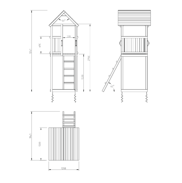 Kiosk fa játszóvár Játszótérland