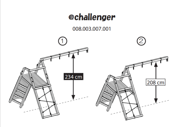 Challenger mászófal Játszótérland