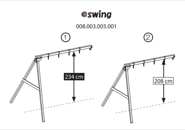 Swing fa hintaállvány Játszótérland